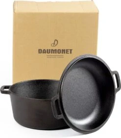 Daumonet Ducasse Gietijzeren Double Use Braadpan - Combi Sudderpan Zwart - 2-in-1 Bak- En Braadpan - PFAS & PFOA Vrij - Rond - Ø 26 Cm - 4,4 Liter - Emaille - Alle Warmtebronnen - Elektrisch - Gas - Halogeen - Inductie - Keramisch -Tefal Keuken Verkoopwinkel 1053x1200 1