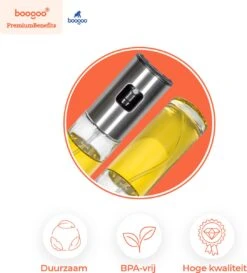 BooGoo® - RVS Olijfolie Sprayer Extreme Deluxe - Olijfolie Fles Verstuiver Voor Keuken - Oliespray - Oliefles - BBQ Accesoires - Olie Pomp Bakspray - Cooking Spray -Tefal Keuken Verkoopwinkel 1087x1200 1