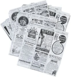 Rainbecom - 50 Stuks - 19 X 17 Cm - Hamburger Zakje Papier - Vetvrij Papier - Papieren Zak Voor Sandwiches - Krant -Tefal Keuken Verkoopwinkel 1119x1200