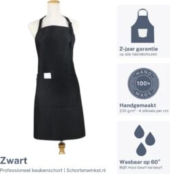 Schortenwinkel - Professioneel Keukenschort - Kookschort - Horeca - Zwart 9 Schortenwinkel - Professioneel Keukenschort - Kookschort - Horeca - Zwart -Tefal Keuken Verkoopwinkel 1170x1200