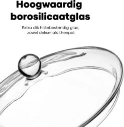 Vatten® Premium Glazen Theepot - 700ml - Dubbelwandig - Anti-drup - Transparant -Tefal Keuken Verkoopwinkel 1175x1200 1