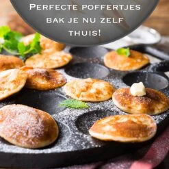 IRONO Poffertjespan Set - Incl. Doseerfles, Kwast En Vork - Poffertjespan Inductie En Electrisch - Poffertjesmaker 19 Poffertjes - Poffertjes Maken - Spuitfles - Cadeau Voor Mannen En Vrouwen -Tefal Keuken Verkoopwinkel 1198x1200 10