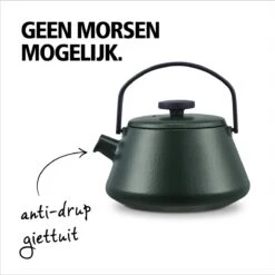 BRABANTIA T-TIME Donkergroene Theepot - Gietijzer - 0,7 L - Inclusief Zeefje -Tefal Keuken Verkoopwinkel 1198x1200 20