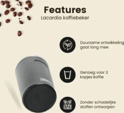 LaCardia Koffiebeker To Go Premium Zwart – Thermosbeker – Theebeker – 380ML – Herbruikbaar -Tefal Keuken Verkoopwinkel 1200x1090