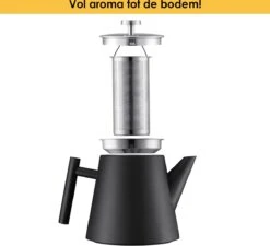 Silberthal - Theepot Met Filter - 1 L - RVS Dubbelwandig - Zwart - Cadeau -Tefal Keuken Verkoopwinkel 1200x1091 1