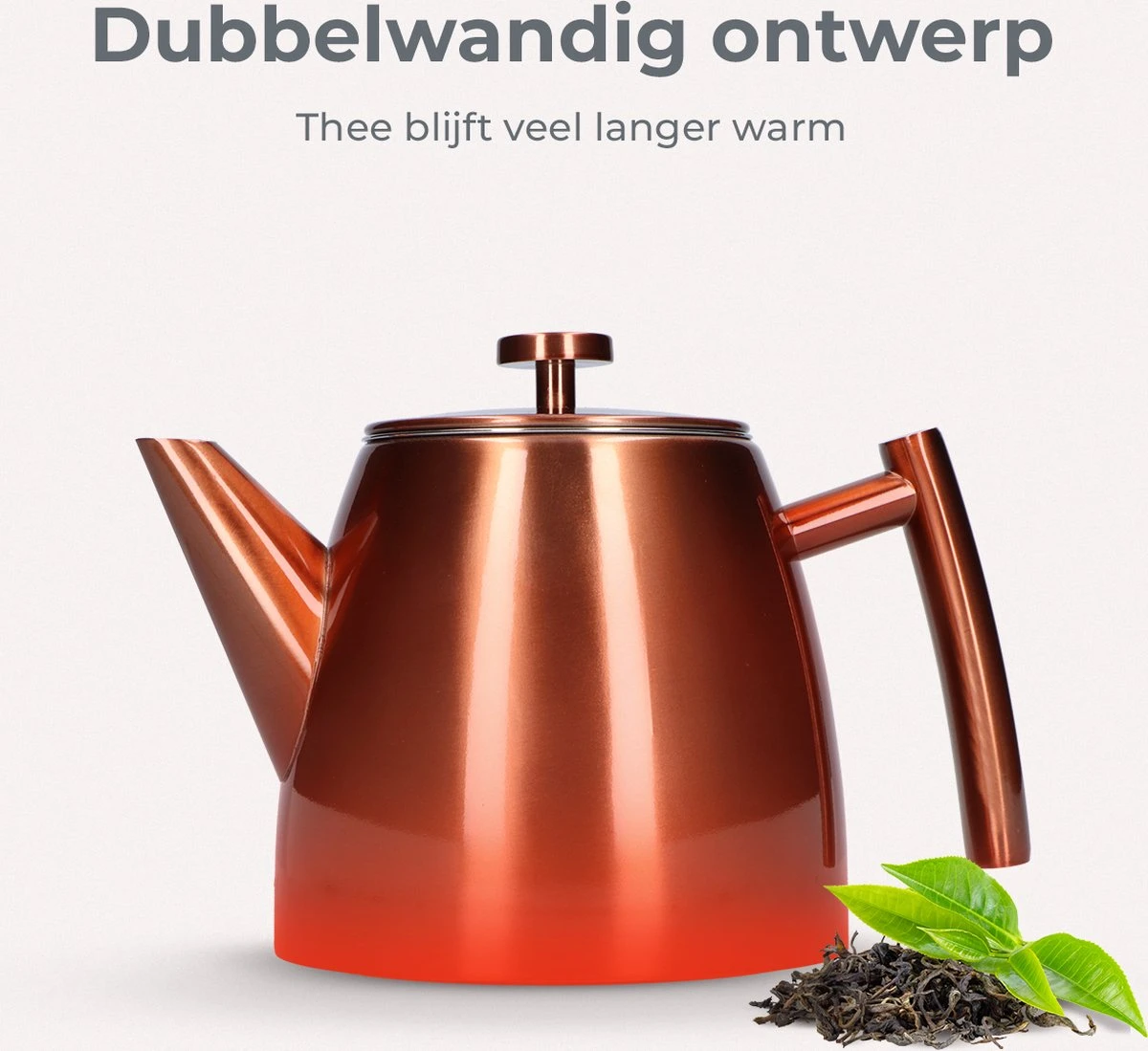 Vaja® Theepot Juliette Rosé Dubbelwandig 4 Vaja® Theepot Juliette Rosé Dubbelwandig - Afbeelding 4