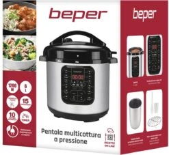Beper P101COS001 - Multifunctionele Snelkookpan Met 15 Programma's - RVS -Tefal Keuken Verkoopwinkel 1200x1102