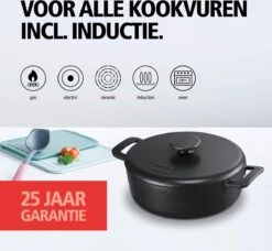 Brabantia The Dutch Braadpan - Matt Black - 28 Cm - Gietijzer -Tefal Keuken Verkoopwinkel 1200x1107 1
