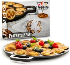 IRONO Poffertjespan Set - Incl. Doseerfles, Kwast En Vork - Poffertjespan Inductie En Electrisch - Poffertjesmaker 19 Poffertjes - Poffertjes Maken - Spuitfles - Cadeau Voor Mannen En Vrouwen -Tefal Keuken Verkoopwinkel 1200x1113 5