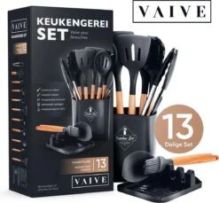 VAIVE Kookgerei Set 13-delig Met Houder - Keukengerei Set - Garde - Spatel Silicone -Tefal Keuken Verkoopwinkel 1200x1113 6