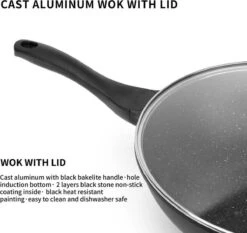 Swiss Pro+ Wokpan - Met Glazen Deksel - 28cm - Zwart -Tefal Keuken Verkoopwinkel 1200x1133