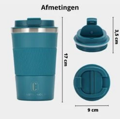 Castagnola Design RVS Koffiebeker To Go - Blauw - 380ml - Thermosbeker - Theebeker -Tefal Keuken Verkoopwinkel 1200x1191 10
