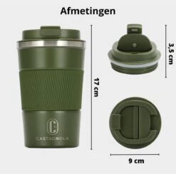 Castagnola Design RVS Koffiebeker To Go - Groen - 380ml - Thermosbeker - Theebeker -Tefal Keuken Verkoopwinkel 1200x1191 11