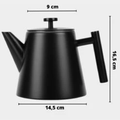 Castagnola Theepot Met Filter – Theekan – Theepot Dubbelwandig – Theepot Roestvrijstaal – Hoogwaardig RVS – 1 Liter – 5 Kopjes Thee – Zwart -Tefal Keuken Verkoopwinkel 1200x1195 14