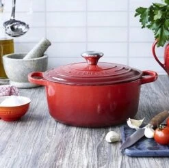 Le Creuset Signature Braadpan - 4,2 L - 24 Cm - Kersenrood -Tefal Keuken Verkoopwinkel 1200x1197 4