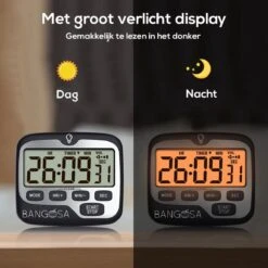 BanGosa® Magnetisch Digitale Kookwekker - Timer - RVS - Keukenwekker Digitaal - Digitale Keuken Timer - Stopwatch Met Magneet -Tefal Keuken Verkoopwinkel 1200x1198 25
