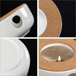 ConBlom Keramische Theepot, Warmer, Theewarmer, Koffiewarmer, Stoofje, Met Kurk-stoofje, Theepot Basis, Theefornuis, Melkwarmer Voor Thuis, Café, Theemelk (zonder Kaars En Theepot) -Tefal Keuken Verkoopwinkel 1200x1199 16