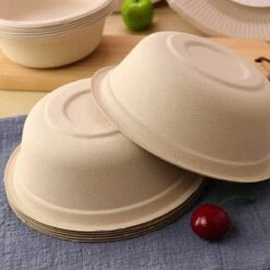 BIO Wegwerp Soepkommen 50 Stuks - Schaaltje Suikerriet 400ml - Natuur -Tefal Keuken Verkoopwinkel 1200x1200 1019