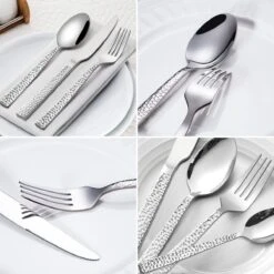 Deleca 6 Persoons Bestekset Deluxe (30-delig) - Vorken, Lepels En Messen - Vaatwasserbestendig - Gehamerd - Zilver / RVS 14 Deleca 6 Persoons Bestekset Deluxe (30-delig) - Vorken, Lepels En Messen - Vaatwasserbestendig - Gehamerd - Zilver / RVS -Tefal Keuken Verkoopwinkel 1200x1200 130