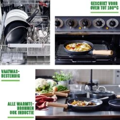 GreenChef Vintage Wokpan 28cm/3.7L - Zwart - Inductie - PFAS-vrij -Tefal Keuken Verkoopwinkel 1200x1200 151