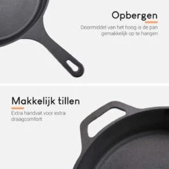 Ocina Gietijzeren Pan – ø30,5cm - Skillet - Koekenpan – Hapjespan – Koekenpan Inductie – Koekenpannenset - Gietijzeren Pan Bbq - Gietijzer 11 Ocina Gietijzeren Pan – ø30,5cm - Skillet - Koekenpan – Hapjespan – Koekenpan Inductie – Koekenpannenset - Gietijzeren Pan Bbq - Gietijzer -Tefal Keuken Verkoopwinkel 1200x1200 155