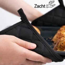 Merkloos Tavas Dream Hittebestendige Pannenlappen | 2 Stuks | Katoen, Thermolite | Tot 220°C | Zwart -Tefal Keuken Verkoopwinkel 1200x1200 16