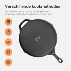 Ocina Gietijzeren Pan – ø30,5cm - Skillet - Koekenpan – Hapjespan – Koekenpan Inductie – Koekenpannenset - Gietijzeren Pan Bbq - Gietijzer 17 Ocina Gietijzeren Pan – ø30,5cm - Skillet - Koekenpan – Hapjespan – Koekenpan Inductie – Koekenpannenset - Gietijzeren Pan Bbq - Gietijzer -Tefal Keuken Verkoopwinkel 1200x1200 161