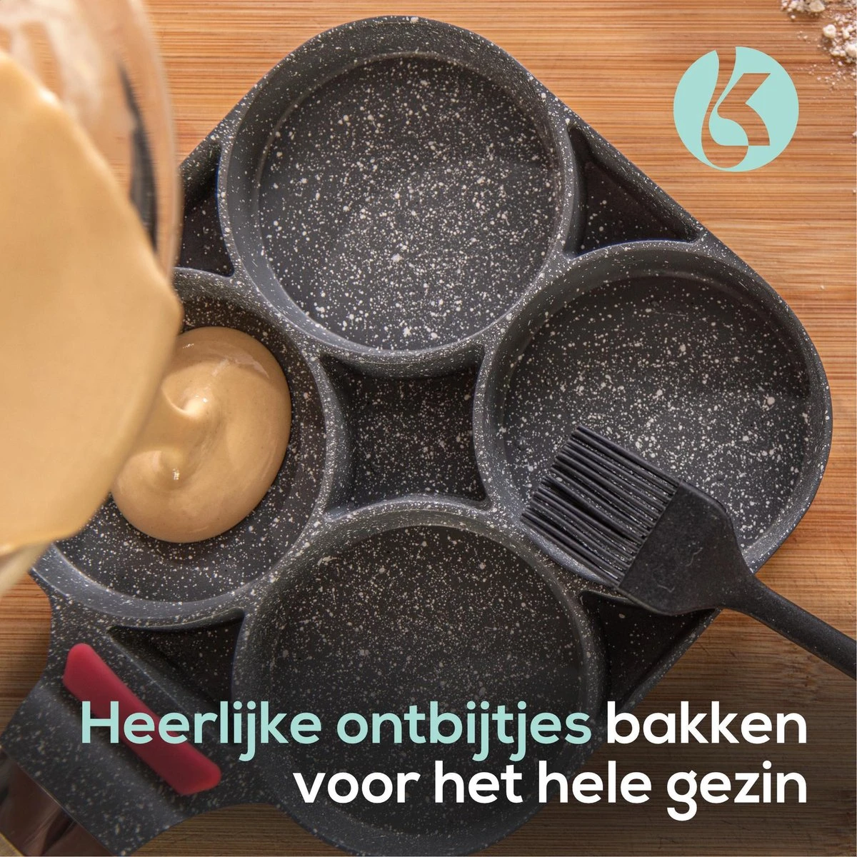 Culistar Pannenkoekenpan Inductie - Pancake Pan - Omeletpan - Omeletmaker - Eierpan - Inclusief Receptenboekje 9 Culistar Pannenkoekenpan Inductie - Pancake Pan - Omeletpan - Omeletmaker - Eierpan - Inclusief Receptenboekje - Afbeelding 9