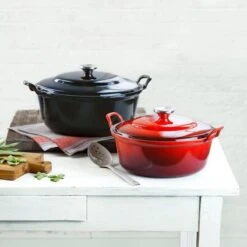 Le Creuset Braadpan Faitout Tradition Kersenrood - ø 24 Cm / 3 Liter -Tefal Keuken Verkoopwinkel 1200x1200 220
