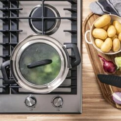 BK Flow Cool Black Glas Kookpannenset - 4-delig - Zwart - Glazen Deksel - Veilig Afgietsysteem - Inductie -Tefal Keuken Verkoopwinkel 1200x1200 268