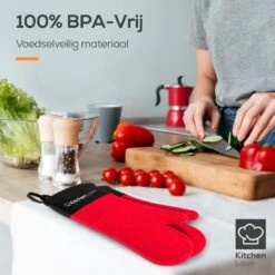 KitchenLove Ovenwanten - 2 Stuks Ovenhandschoenen - Hittebestendig Tot 250 °C - Siliconen - Rood 11 KitchenLove Ovenwanten - 2 Stuks Ovenhandschoenen - Hittebestendig Tot 250 °C - Siliconen - Rood -Tefal Keuken Verkoopwinkel 1200x1200 35
