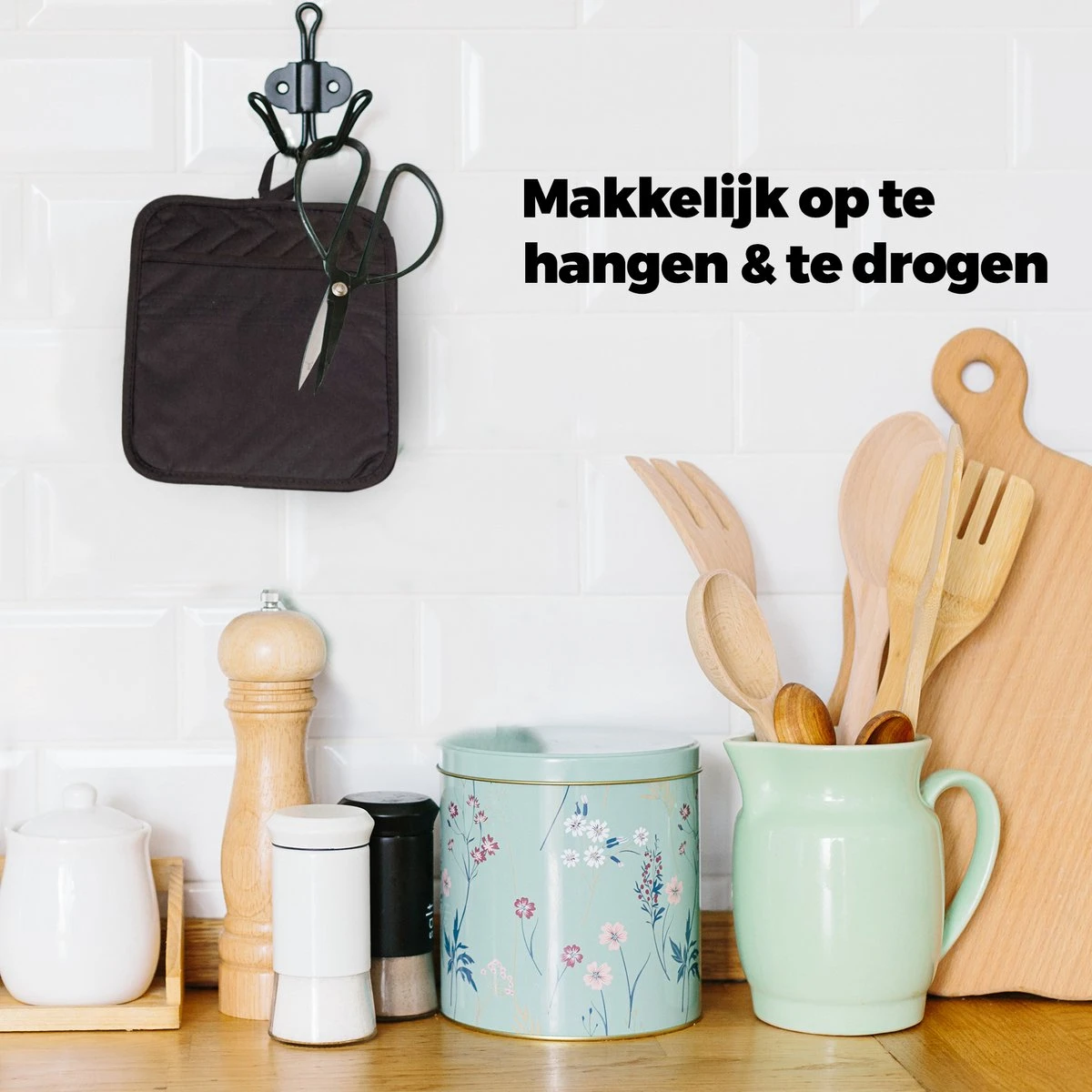 Roegaarden Pannenlappen - Pannenlap - 2 Stuks - Met Insteekvakken - Zwart 3 Roegaarden Pannenlappen - Pannenlap - 2 Stuks - Met Insteekvakken - Zwart - Afbeelding 3