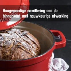 Daumonet Carême Rouge Gietijzeren Braadpan - Sudderpan Kersen Rood - Rond - Ø26 Cm - 4,4 Liter - PFAS & PFOA Vrij - Emaille - Geschikt Voor Alle Warmtebronnen - Elektrisch - Gas - Halogeen - Inductie - Keramisch - Vaatwasserbestendig -Tefal Keuken Verkoopwinkel 1200x1200 544