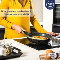 Westinghouse Koekenpan Inductie - Ø 24 Cm - Zwart Marmer - Geschikt Voor Alle Warmtebronnen -Tefal Keuken Verkoopwinkel 1200x1200 547