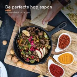 Ocina Gietijzeren Pan – Set Van 3 Stuks – ø25cm, ø19.5cm En ø16cm - Skillet - Koekenpan – Hapjespan – Koekenpan Inductie – Koekenpannenset - Gietijzeren Pan Bbq - Gietijzer - Incl. Receptenboek -Tefal Keuken Verkoopwinkel 1200x1200 556