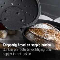 Gietijzeren Braadpan - Sudderpan Zwart Van Daumonet - Ovaal - Ø 29 Cm - 3 Liter - 100% PFAS & PFOA Vrij - Emaille - Geschikt Voor Alle Warmtebronnen - Elektrisch - Gas - Halogeen - Inductie - Keramisch - Vaatwasserbestendig -Tefal Keuken Verkoopwinkel 1200x1200 579