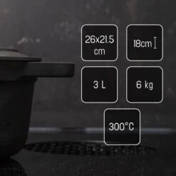 Gietijzeren Braadpan - Sudderpan Zwart Van Daumonet - Ovaal - Ø 29 Cm - 3 Liter - 100% PFAS & PFOA Vrij - Emaille - Geschikt Voor Alle Warmtebronnen - Elektrisch - Gas - Halogeen - Inductie - Keramisch - Vaatwasserbestendig -Tefal Keuken Verkoopwinkel 1200x1200 583