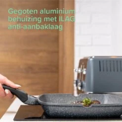 Coninx Grillpan 28CM - Steakpan - Afneembare Handgreep - PFAS-vrij - Grijs -Tefal Keuken Verkoopwinkel 1200x1200 620
