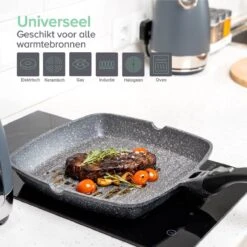 Coninx Grillpan 28CM - Steakpan - Afneembare Handgreep - PFAS-vrij - Grijs -Tefal Keuken Verkoopwinkel 1200x1200 621