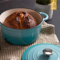 Chefarone Gietijzeren Pan - Braadpan Inclusief Deksel - Geschikt Voor Alle Warmtebronnen - Geëmailleerd Blauw -Tefal Keuken Verkoopwinkel 1200x1200 630