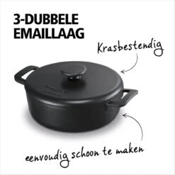 Brabantia The Dutch Braadpan - Matt Black - 28 Cm - Gietijzer -Tefal Keuken Verkoopwinkel 1200x1200 646