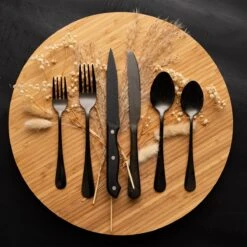 OEC Kitchen Bestekset 36-delig - Zwart - 6 Persoons - Steakmessen - Messen - Vorken - Lepels - RVS -Tefal Keuken Verkoopwinkel 1200x1200 69