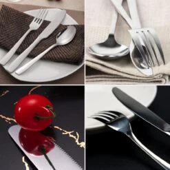 Deleca 12 Persoons Bestekset (72-delig) - Lepels, Messen, Vorken & Steakmessen - Vaatwasserbestendig - Zilver / RVS -Tefal Keuken Verkoopwinkel 1200x1200 74