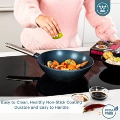 Westinghouse Performance Series - Wokpan Inductie - 28cm Luxe Wok Met Deksel - Blauw - Geschikt Voor Alle Warmtebronnen -Tefal Keuken Verkoopwinkel 1200x1200 749