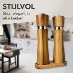 Nimma® Peper En Zoutmolen Set - Incl Navul Lepel - Verstelbare Maalgraad - Acacia Hout -Tefal Keuken Verkoopwinkel 1200x1200 751