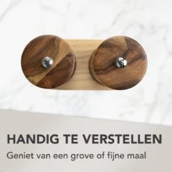 Nimma® Peper En Zoutmolen Set - Incl Navul Lepel - Verstelbare Maalgraad - Acacia Hout -Tefal Keuken Verkoopwinkel 1200x1200 752