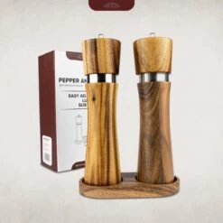 Nimma® Peper En Zoutmolen Set - Incl Navul Lepel - Verstelbare Maalgraad - Acacia Hout -Tefal Keuken Verkoopwinkel 1200x1200 757