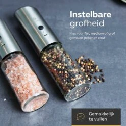 101Products Peper- & Zoutmolen Elektrisch - USB Oplaadbaar - Pepermolen - Zoutmolen - RVS 11 101Products Peper- & Zoutmolen Elektrisch - USB Oplaadbaar - Pepermolen - Zoutmolen - RVS -Tefal Keuken Verkoopwinkel 1200x1200 759