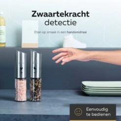 101Products Peper- & Zoutmolen Elektrisch - USB Oplaadbaar - Pepermolen - Zoutmolen - RVS 12 101Products Peper- & Zoutmolen Elektrisch - USB Oplaadbaar - Pepermolen - Zoutmolen - RVS -Tefal Keuken Verkoopwinkel 1200x1200 760