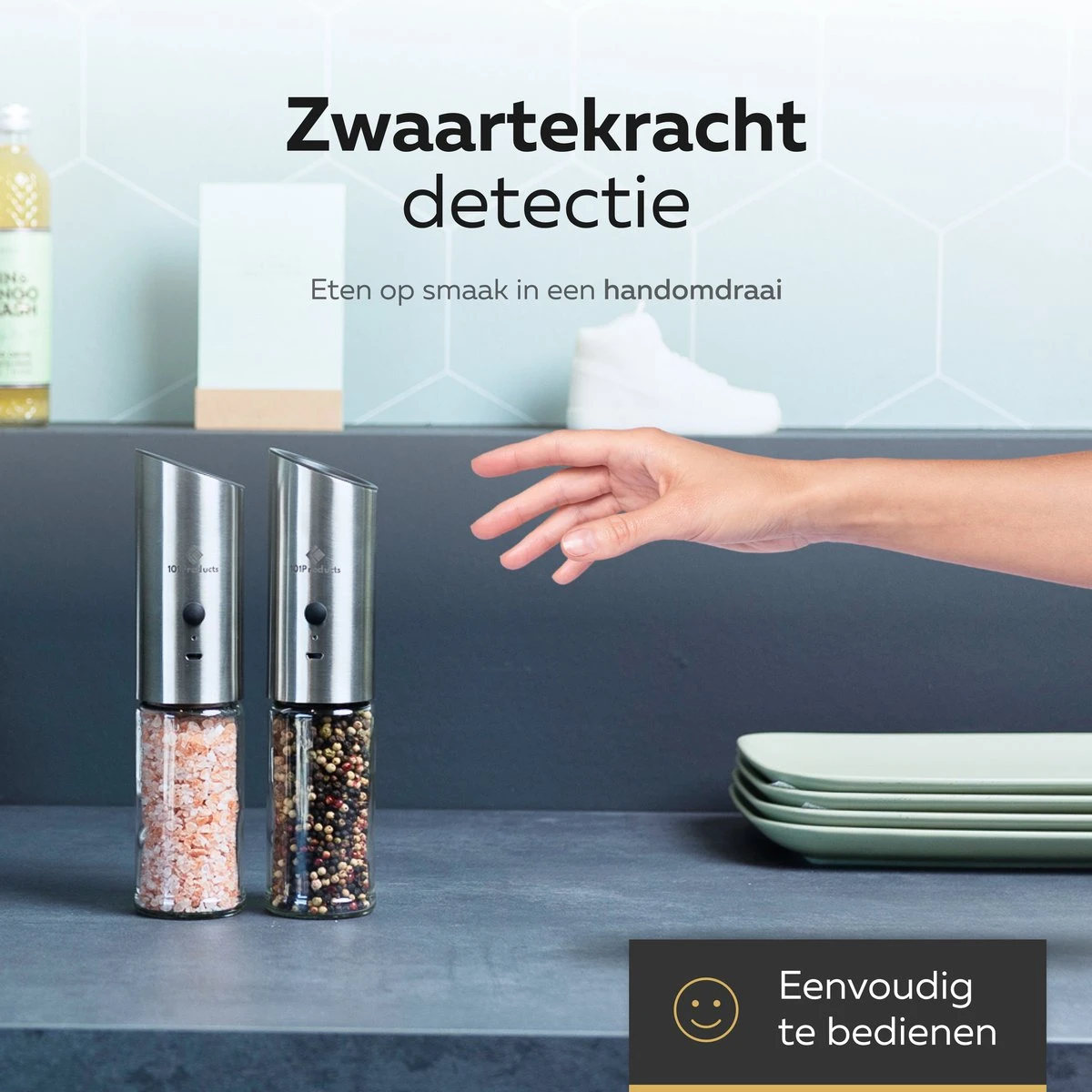 101Products Peper- & Zoutmolen Elektrisch - USB Oplaadbaar - Pepermolen - Zoutmolen - RVS 5 101Products Peper- & Zoutmolen Elektrisch - USB Oplaadbaar - Pepermolen - Zoutmolen - RVS - Afbeelding 5